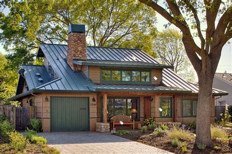 pictures of brick houses with green metal roofs|brick house metal roof colors.